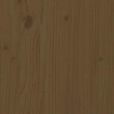 vidaXL Πλαίσιο Κρεβατιού Με LED Καφέ Μελί 140x200 εκ. από Μασίφ Ξύλο