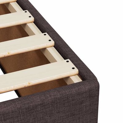 vidaXL Κρεβάτι Boxspring με Στρώμα Σκούρο Καφέ 100x200 εκ. Υφασμάτινο