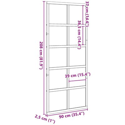 vidaXL Πόρτα Αχυρώνα Λευκή 90x208 εκ. από Μασίφ Ξύλο Πεύκου