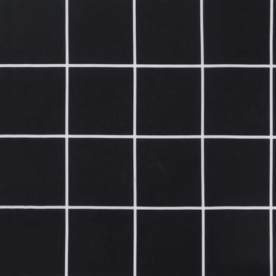 vidaXL Μαξιλάρια Καρέκλας 2 τεμ. Μαύρο Καρό 50 x 50 x 7 εκ. Υφασμάτινα