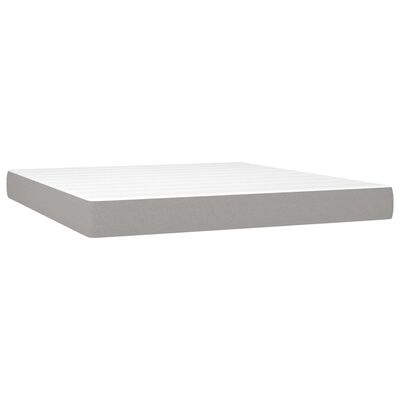 vidaXL Κρεβάτι Boxspring με Στρώμα Αν. Πράσινο 160x200εκ Υφασμάτινο