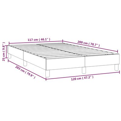 vidaXL Πλαίσιο Κρεβατιού Σκούρο Μπλε 120 x 200 εκ. Βελούδινο