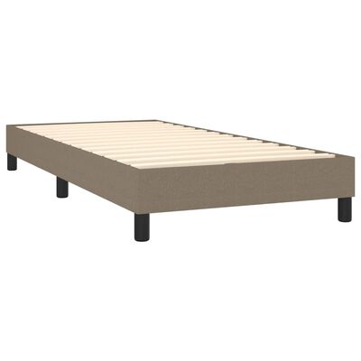 vidaXL Κρεβάτι Boxspring με Στρώμα Taupe 80x200 εκ. Υφασμάτινο