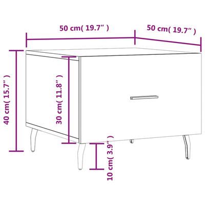 vidaXL Τραπεζάκια Σαλονιού 2 τεμ Γκρι sonoma 50x50x40 εκ Επεξ. Ξύλο