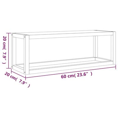 vidaXL Κρεμάστρα για Πετσέτες 60x20x20 εκ. από Μασίφ Ξύλο Καρυδιάς