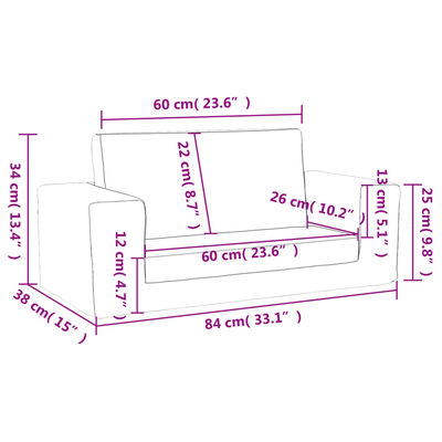 vidaXL Καναπές/Κρεβάτι Παιδ. Διθέσιος Αν. Γκρι Αστέρια Μαλακό Βελουτέ