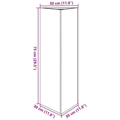 vidaXL Ζαρντινιέρα Κήπου Μαύρη Τρίγωνη 30x26x75 εκ. από Ατσάλι