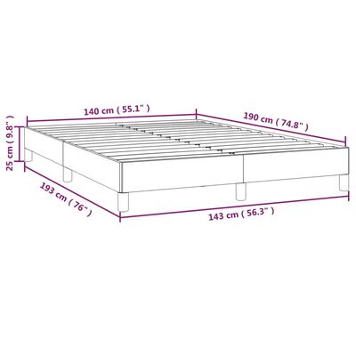 vidaXL Σκελετός Κρεβατιού Χωρίς Στρώμα Taupe 140x190 εκ. Υφασμάτινο