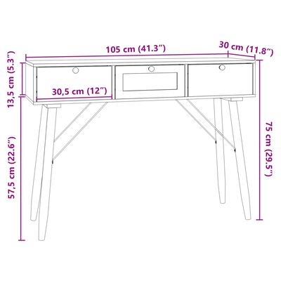 vidaXL Έπιπλο Τηλεόρασης με Πόρτες 105x30x45 εκ. Επεξεργασμένο Ξύλο