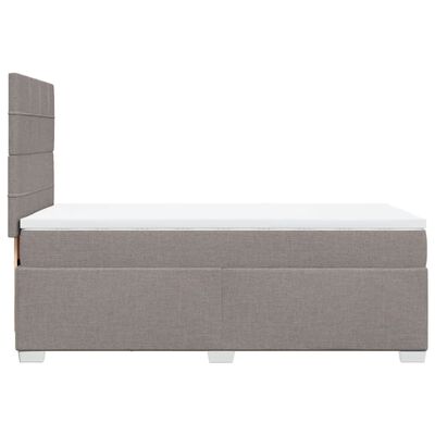 vidaXL Κρεβάτι Boxspring με Στρώμα Taupe 100 x 200 εκ. Υφασμάτινο