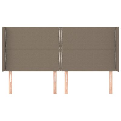 vidaXL Κεφαλάρι με Πτερύγια Taupe 183x16x118/128 εκ. Υφασμάτινο