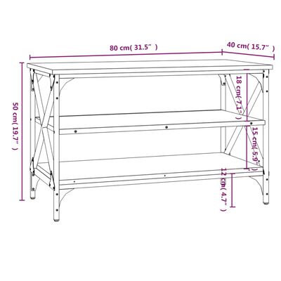 vidaXL Έπιπλο Τηλεόρασης Καπνιστή Δρυς 80x40x50 εκ. Επεξ. Ξύλο