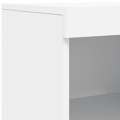 vidaXL Μπουφές με Φώτα LED Λευκός 283 x 37 x 100 εκ.