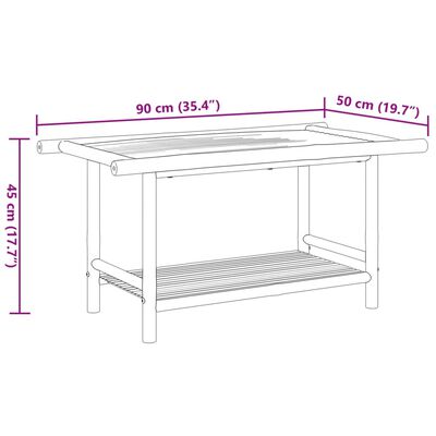 vidaXL Τραπεζάκι Σαλονιού 90x50x45 εκ. από Μπαμπού