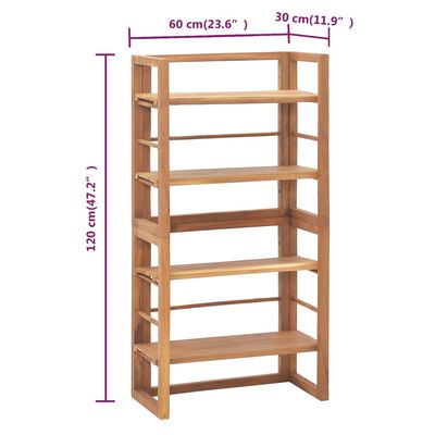 vidaXL Ράφια 60x30x120 εκ. από Μασίφ Ξύλο Teak