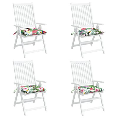 vidaXL Μαξιλάρια Καρέκλας 4 τεμ. Πολύχρωμα 50 x 50 x 7 εκ. Υφασμάτινα