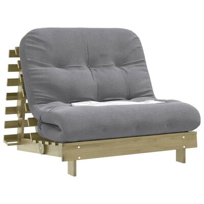 vidaXL Καναπές Κρεβάτι Futon/Στρώμα 100x206x11 Εμποτισμένο Ξύλο Πεύκου