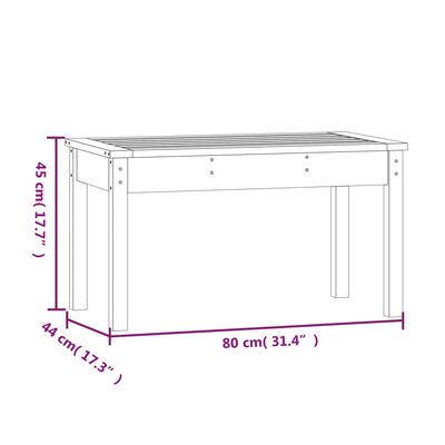 vidaXL Παγκάκι Κήπου 80x44x45 εκ. από Μασίφ Ξύλο Ψευδοτσούγκας