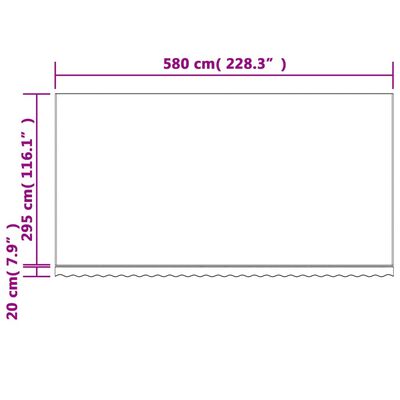 vidaXL Τεντόπανο Ανταλλακτικό Ριγέ Πολύχρωμο 6 x 3 μ.