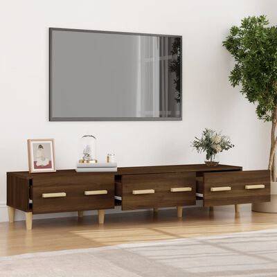 vidaXL Έπιπλο Τηλεόρασης Καφέ Δρυς 150x34,5x30 εκ. Επεξεργασμένο Ξύλο