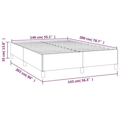 vidaXL Σκελετός Κρεβατιού Χωρίς Στρώμα Γκρι 140x200 εκ.Υφασμάτινο