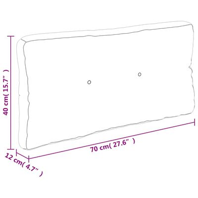 vidaXL Μαξιλάρι Παλέτας Ανοιχτό Μπλε 70 x 40 x 12 εκ. Υφασμάτινο