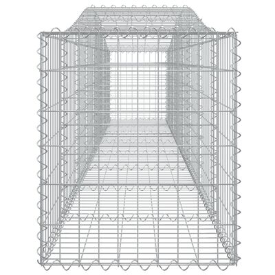 vidaXL Συρματοκιβώτια Τοξωτά 5 τεμ. 400x50x60/80 εκ. Γαλβαν. Ατσάλι