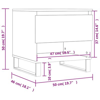 vidaXL Τραπεζάκια Σαλονιού 2 τεμ. Λευκά 50x46x50 εκ Επεξεργασμένο Ξύλο