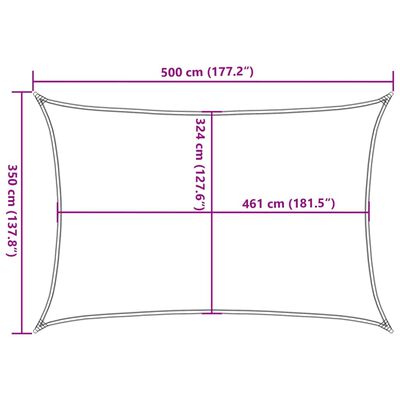 vidaXL Σκίαστρο Ιστιοπλοΐας Χρ. Άμμου 5x3,5 μ. 100% Πολυεστέρας Oxford