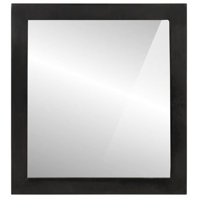 vidaXL Καθρέφτης Μπάνιου 55x1x60 εκ. από Γυαλί και Μασίφ Ξύλο Μάνγκο