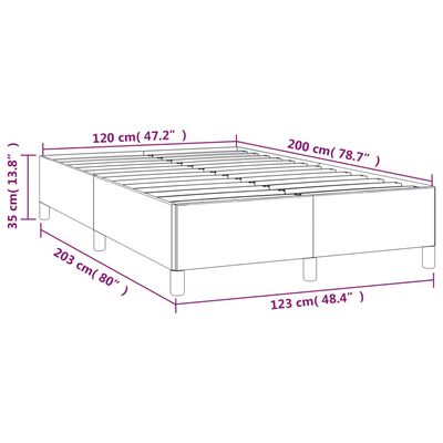 vidaXL Πλαίσιο Κρεβατιού Ανοιχτό Γκρι 120 x 200 εκ. Βελούδινο