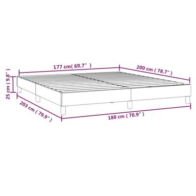 vidaXL Πλαίσιο Κρεβατιού Λευκό 180x200 εκ. από Συνθετικό Δέρμα