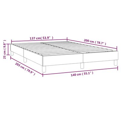 vidaXL Πλαίσιο Κρεβατιού Taupe 140x200 εκ. Υφασμάτινο