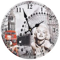 vidaXL Ρολόι Τοίχου Vintage Marilyn Monroe 30 εκ.
