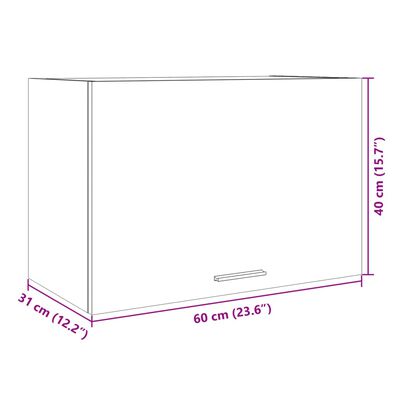 vidaXL Ντουλάπι Κρεμαστό Sonoma Δρυς 60 x 31 x 40 εκ. από Μοριοσανίδα