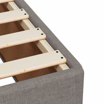 vidaXL Κρεβάτι Boxspring με Στρώμα Taupe 90x190 εκ.Υφασμάτινο