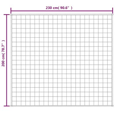 vidaXL Κουβέρτα Βαρύτητας Ανοιχτό Κρεμ 200 x 230 εκ. 9 κ. Υφασμάτινη