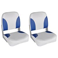 vidaXL Καθίσματα Σκάφους Αναδιπλούμενα 2 τεμ. Μπλε/Λευκό 41x36x48 εκ.