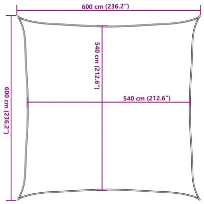 vidaXL Πανί Σκίασης Τετράγωνο Άμμου 6x6 μ. 160 γρ./μ² από HDPE