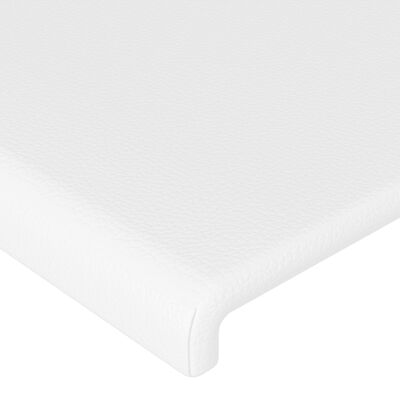 vidaXL Κρεβάτι Boxspring με Στρώμα Λευκό 90x200εκ. από Συνθετικό Δέρμα