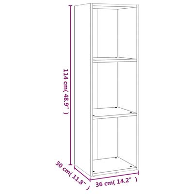 vidaXL Βιβλιοθήκη/Έπιπλο Τηλεόρασης Γκρι Sonoma 36x30x114εκ Επεξ. Ξύλο