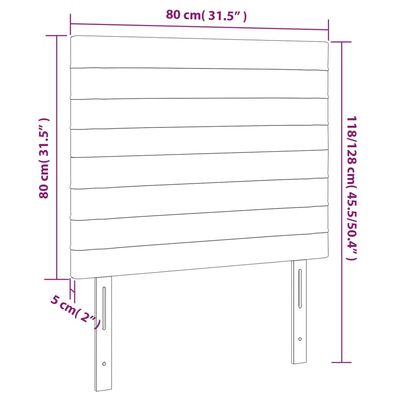 vidaXL Κεφαλάρια Κρεβατιού 2 τεμ. Σκ. Γκρι 80 x 5 x 78/88εκ. Βελούδινο