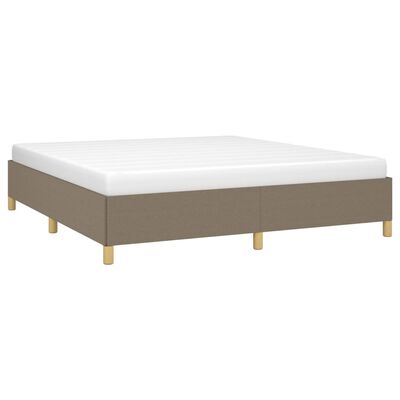 vidaXL Σκελετός Κρεβατιού Χωρίς Στρώμα Taupe 160x200 εκ. Υφασμάτινο