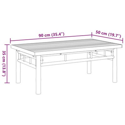 vidaXL Τραπεζάκι Σαλονιού 90x50x35 εκ. από Μπαμπού