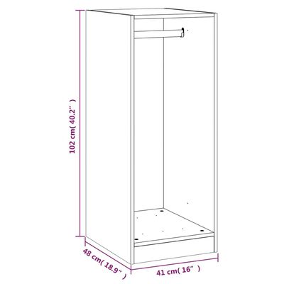 vidaXL Ντουλάπα Λευκή 48 x 41 x 102 εκ. από Επεξεργασμένο Ξύλο