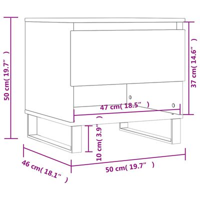 vidaXL Τραπεζάκια Σαλονιού 2 τεμ. Καφέ Δρυς 50x46x50 εκ. Επεξ. Ξύλο