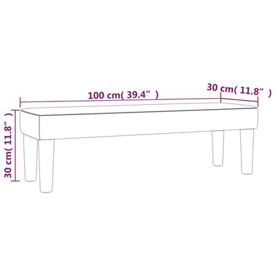 vidaXL Πάγκος Σκούρο Πράσινο 100x30x30 εκ. Υφασμάτινος