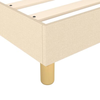 vidaXL Κρεβάτι Boxspring με Στρώμα Κρεμ 100 x 200 εκ. Υφασμάτινο