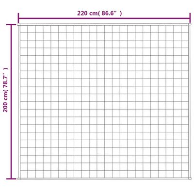 vidaXL Κουβέρτα Βαρύτητας Ανοιχτό Κρεμ 200 x 220 εκ. 13 κ. Υφασμάτινη