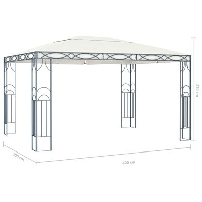 vidaXL Κιόσκι Κρεμ 400 x 300 εκ.